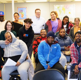 Center for Literacy staff and College of Education faculty at a workshop in Garfield Park
                  